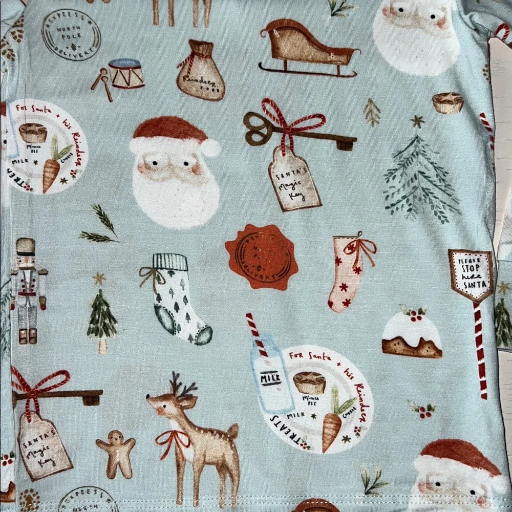 Sol Toddler Christmas Cookie Santa Bamboo Pajama Set 12-18 18-24 months 3T 4T 5T